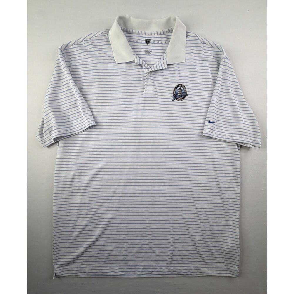 Nike Golf Shirt Men’s XXL White Striped 89th Pga Championship Southern Hills 07